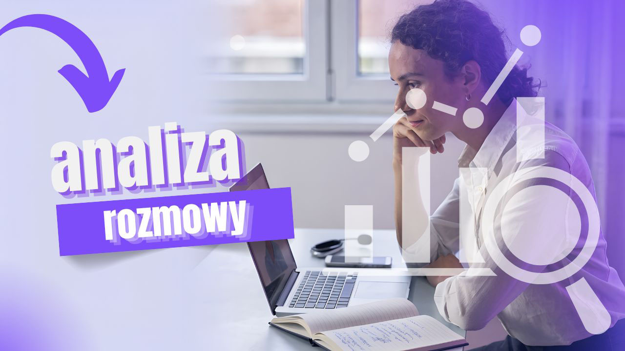 Realistyczna grafika przedstawiająca closera analizującego rozmowę sprzedażową i sprawdzającego, dlaczego klient nie kupił