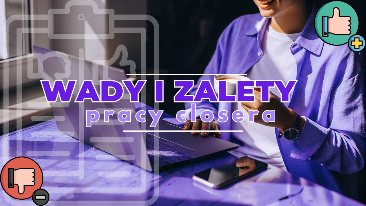 Osoba pracująca jako closer prowadzi rozmowę sprzedażową online w domowym biurze