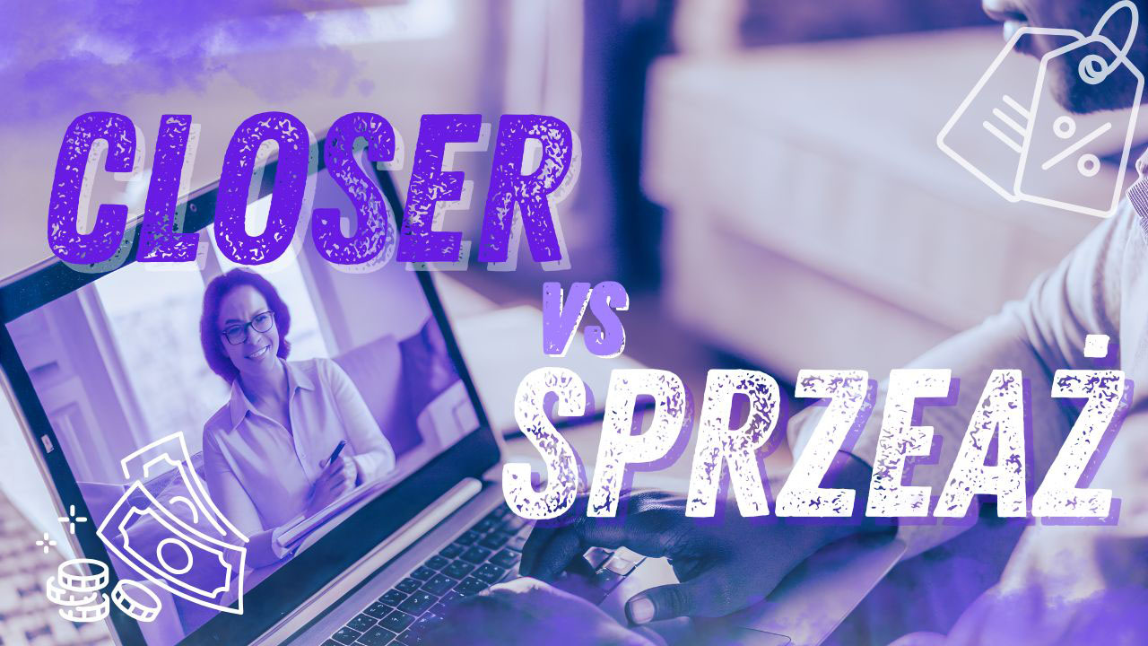 Closer prowadzący spokojną rozmowę sprzedażową online z klientem bez presji
