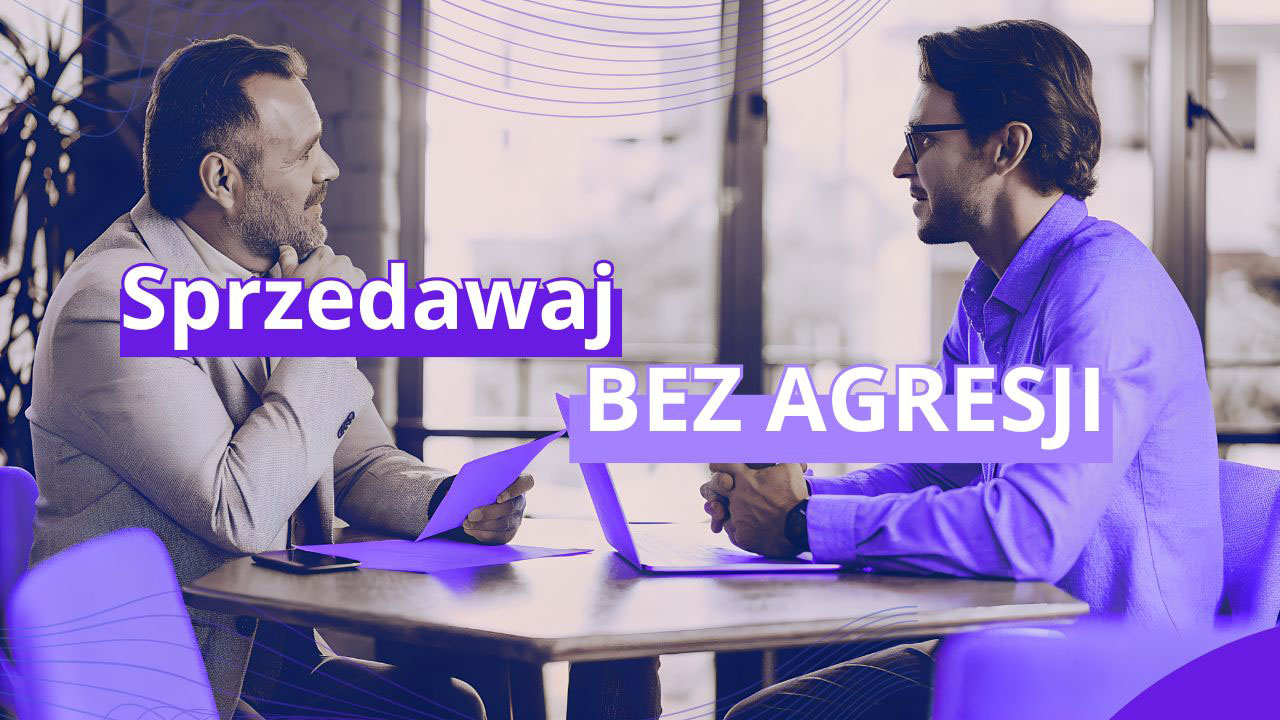 Spokojna rozmowa sprzedażowa pokazująca miękką dominację closera bez agresji