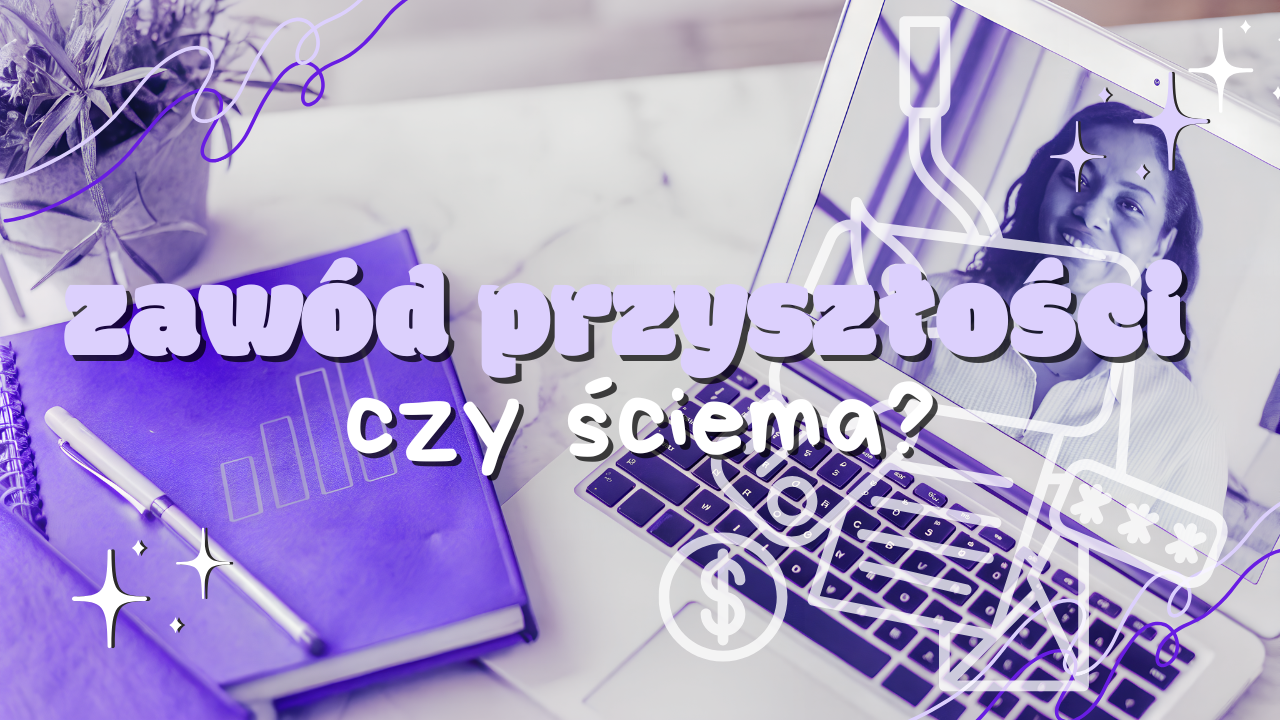 Realistyczna grafika przedstawiająca nowoczesnego closera podczas spokojnej rozmowy online z klientem