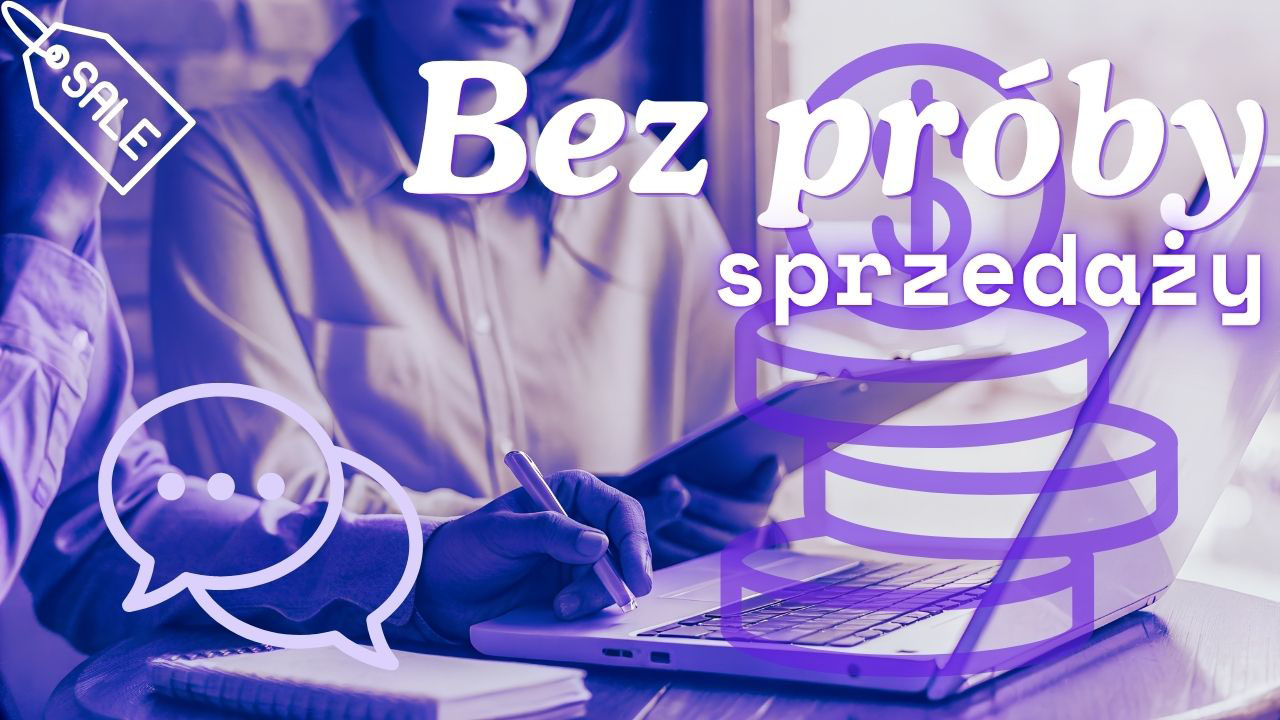 Realistyczna grafika przedstawiająca spokojną rozmowę z klientem opartą na zaufaniu i zrozumieniu zamiast nacisku