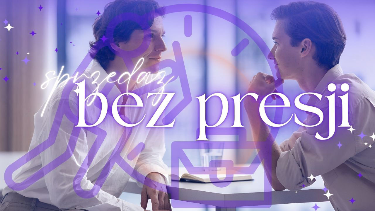 Realistyczna grafika przedstawiająca spokojną rozmowę sprzedażową, w której klient czuje się bezpiecznie i wysłuchany.