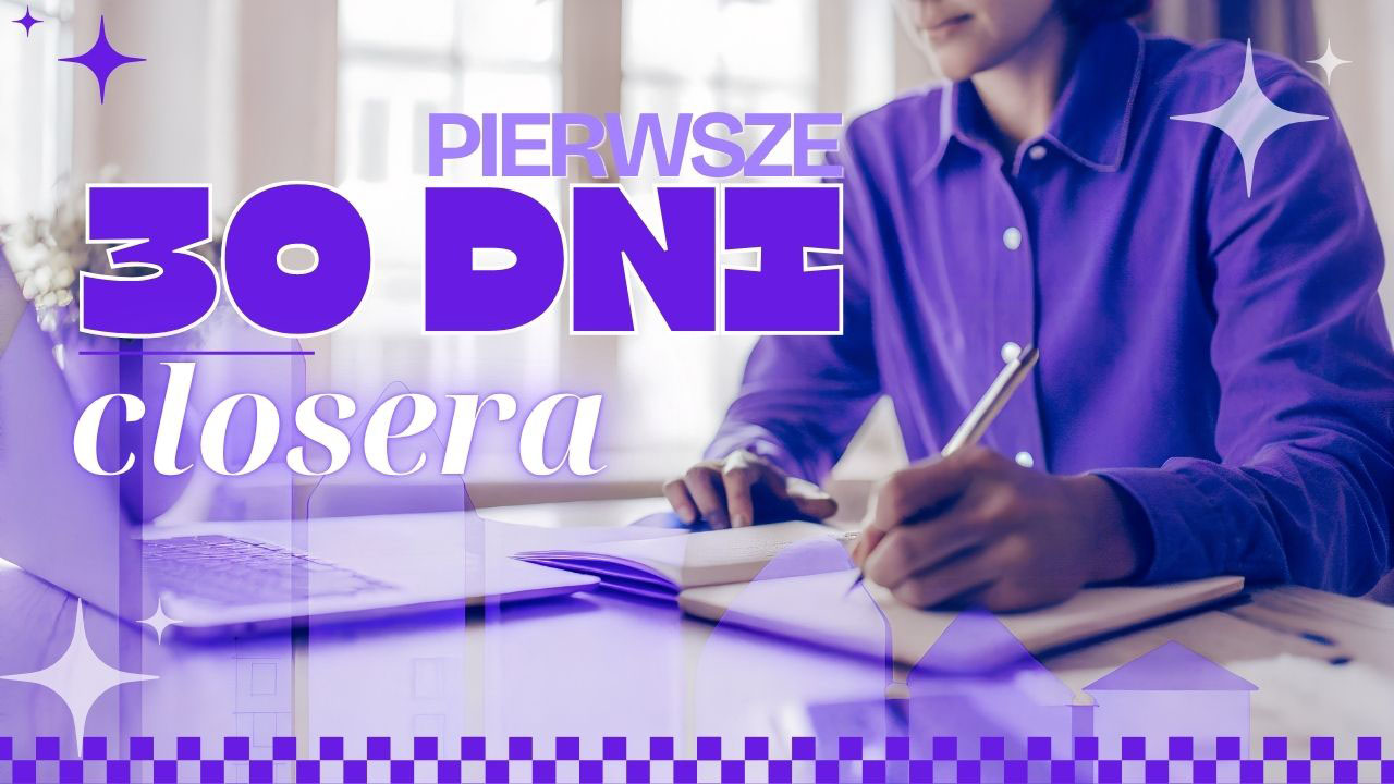 Osoba zapisująca plan działania w notatniku symbolizująca start jako closer w Polsce