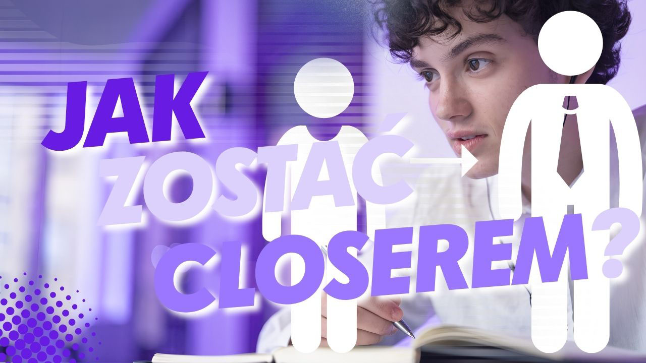 Początkujący closer podczas profesjonalnej rozmowy online i nauki aktywnego słuchania