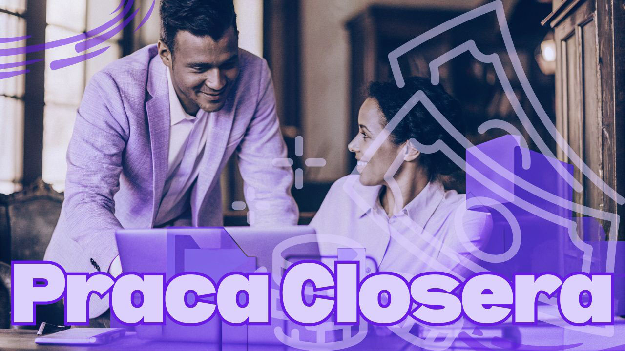 Realistyczna grafika przedstawiająca pracę closera podczas spokojnej rozmowy z klientem online