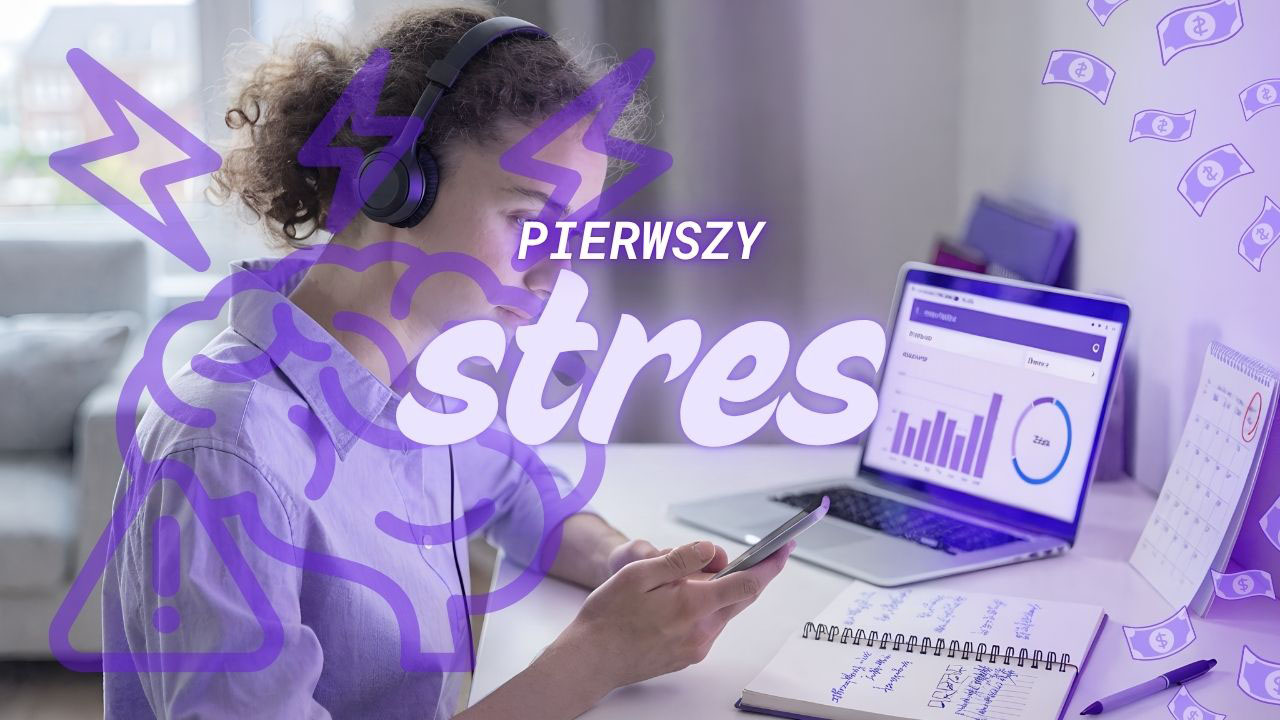 Realistyczna grafika przedstawiająca początkującego closera przygotowującego się do rozmowy telefonicznej i pierwszej prowizji
