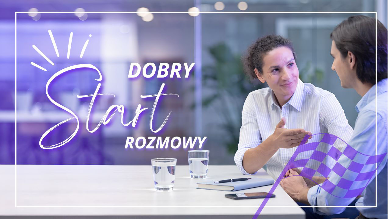 Closer profesjonalnie rozpoczyna rozmowę sprzedażową z klientem w biurze