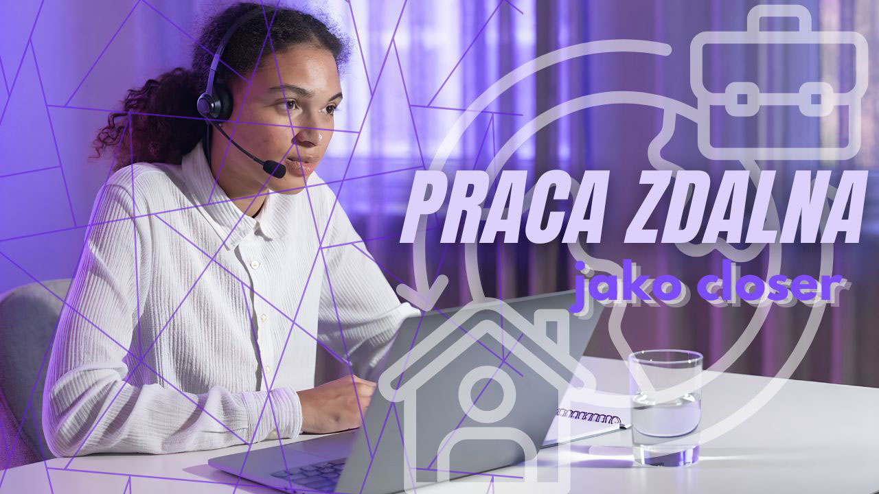 Closer prowadzący z domu profesjonalną rozmowę sprzedażową online z klientem