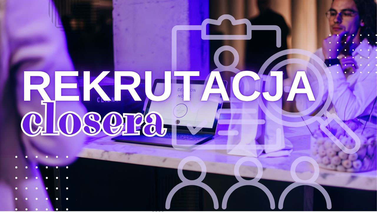 Kandydat podczas rozmowy rekrutacyjnej na closera w nowoczesnym biurze sprzedaży high-ticket