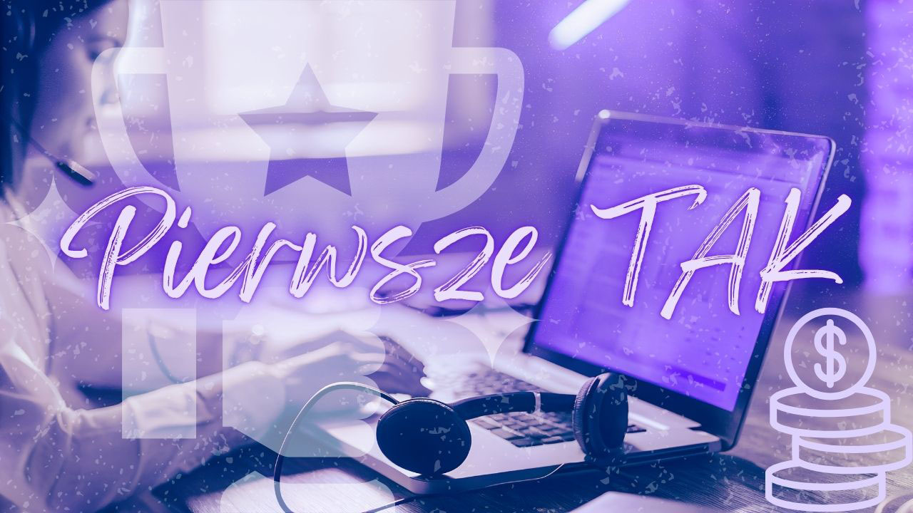 Realistyczna grafika przedstawiająca closera po wielu rozmowach sprzedażowych w momencie pierwszego przełamania