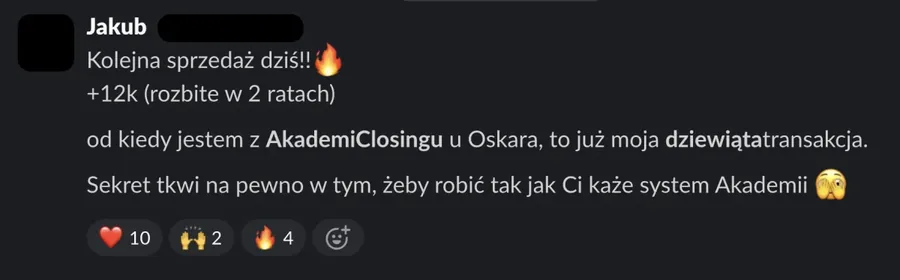 Jakub, dziewiąta transakcja