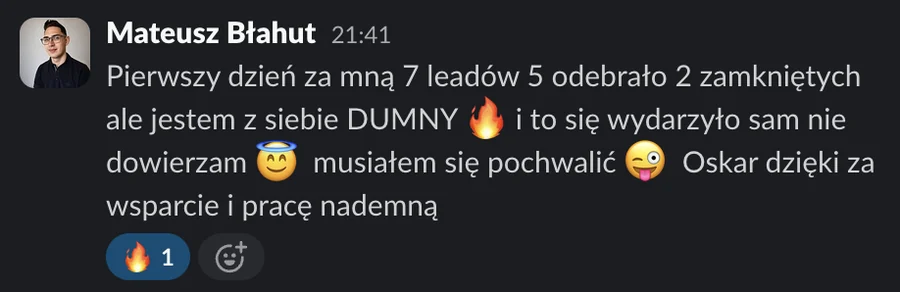 Mateusz, pierwszy dzień rozmów